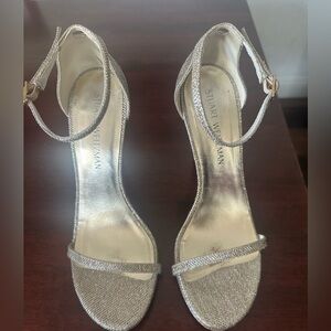 Stuart Weitzman glitter strappy style  size 9 1/2